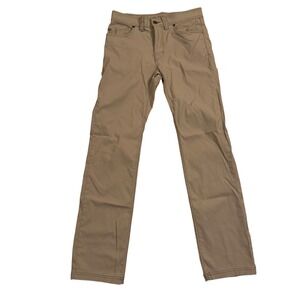Prana Zion Slim Fit Pants Mens 30x32 Tan Khaki Stretch Hiking Outdoor Casual
